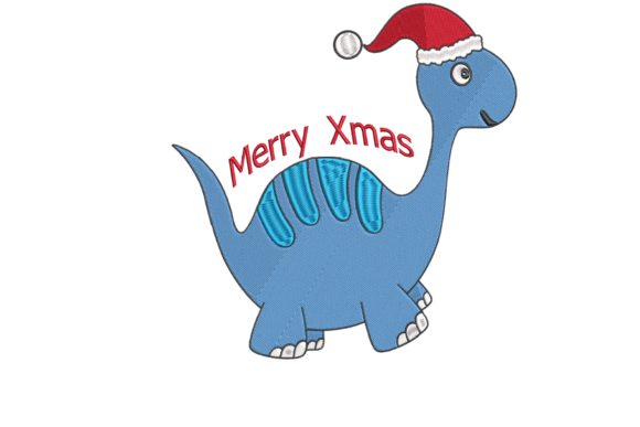 Christmas Dino: A Cheerful, Gift-Ready Embroidery Design
