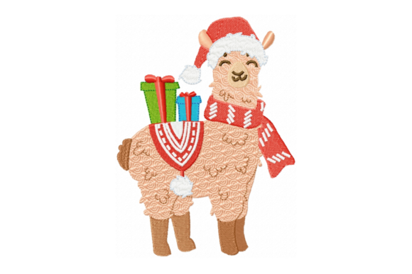 Christmas Llama with Presents
