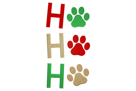 Ho Ho Paws: A Charming Christmas Embroidery Design for Personalized Gifts