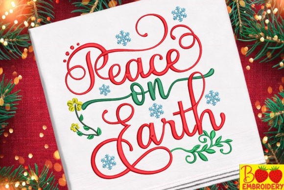 Peace on Earth: A Thoughtful Embroidery Design for Meaningful Gifts