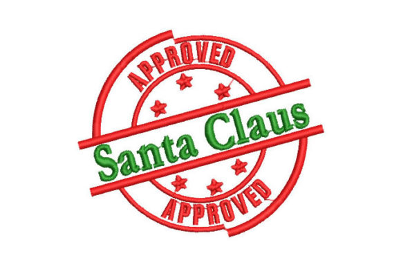 Santa Claus Shield: A Charming Holiday Embroidery Accent
